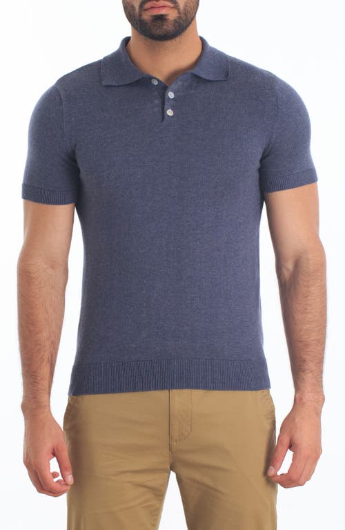 Jared Lang Pima Cotton Polo Sweater Dark Navy at Nordstrom,