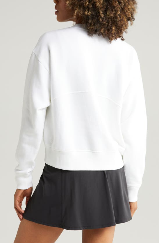 Shop Zella Cloud Fleece Sweatshirt In White
