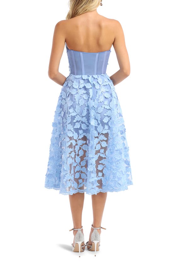 Shop Helsi Audrey Floral Appliqué Cocktail Dress In Periwinkle Blue