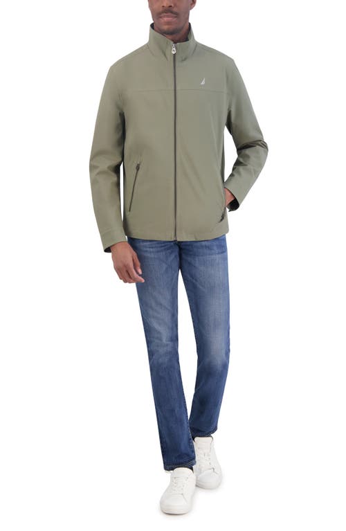 Shop Nautica Lightweight Stretch Water Resistant Golf Jacket In Dusty Olive