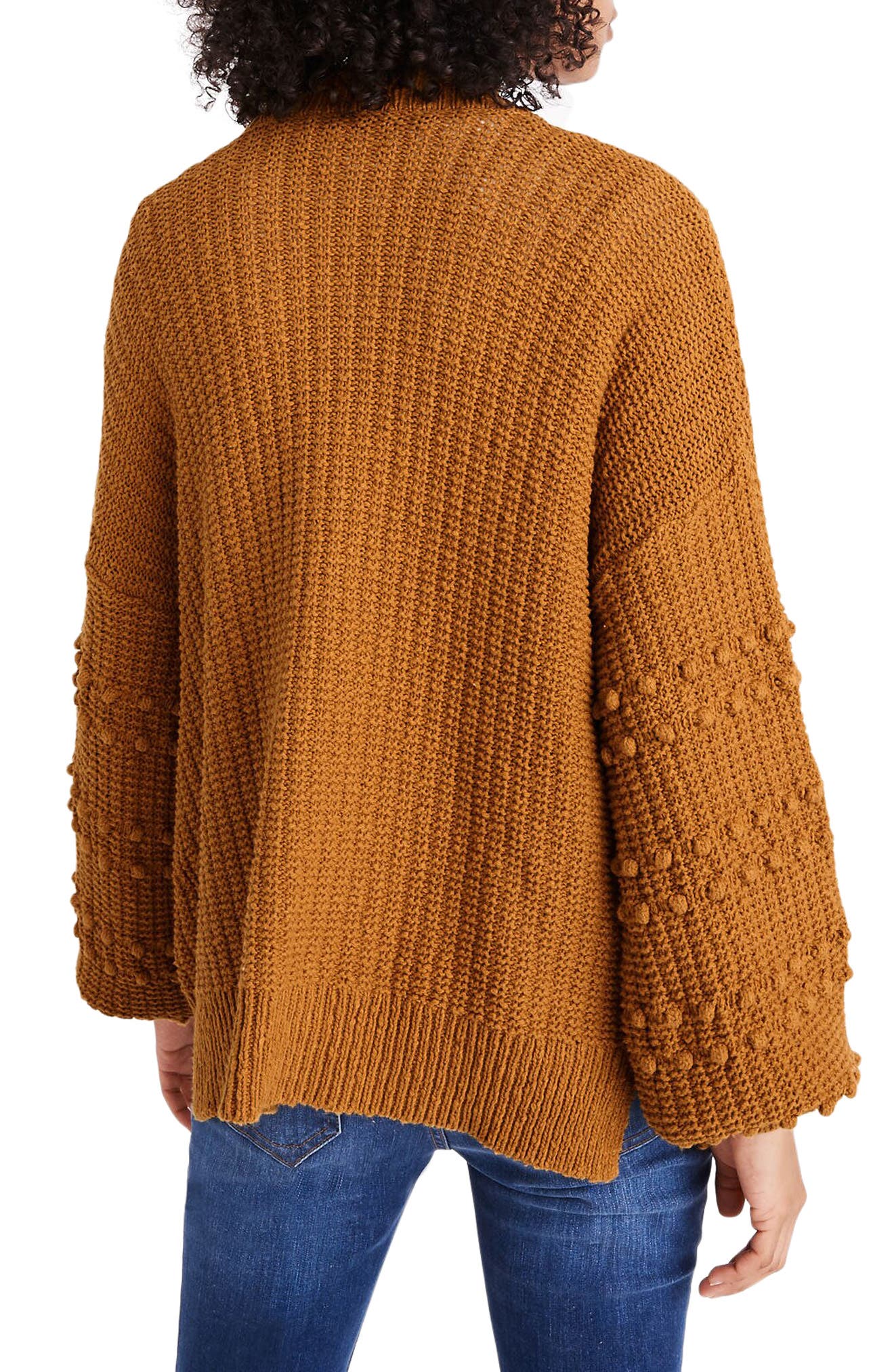 madewell bobble cardigan egyptian gold