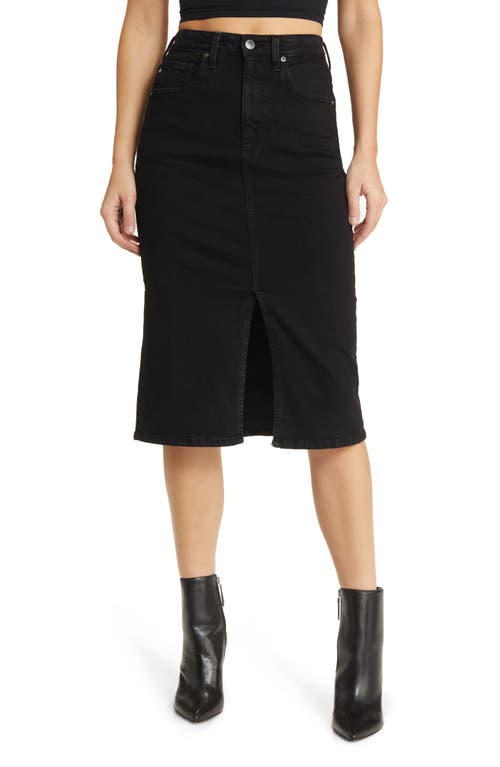 AG Tefi Denim Pencil Skirt in Black Cast at Nordstrom, Size 27