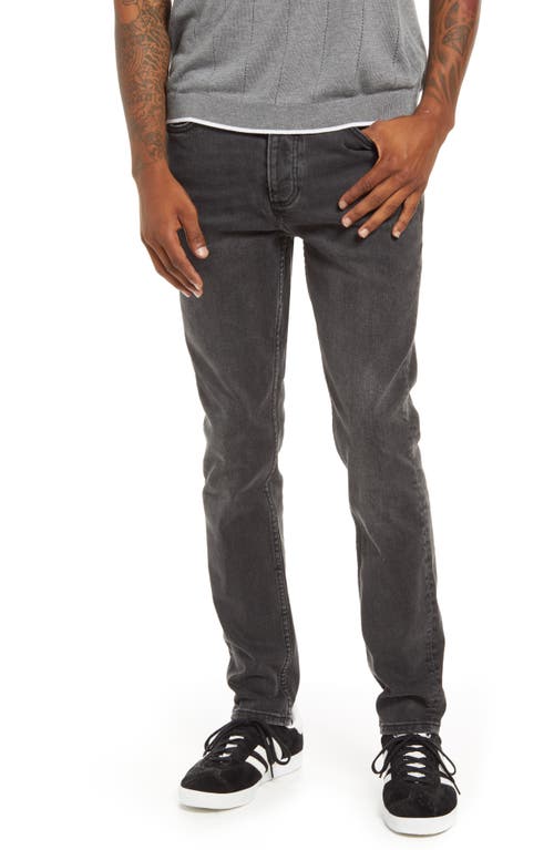 Topman Tyler Stretch Skinny Jeans in Washed Black