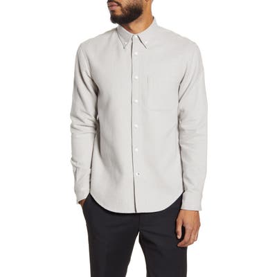 Club Monaco Slim Fit Flannel Button-Down Shirt, Grey