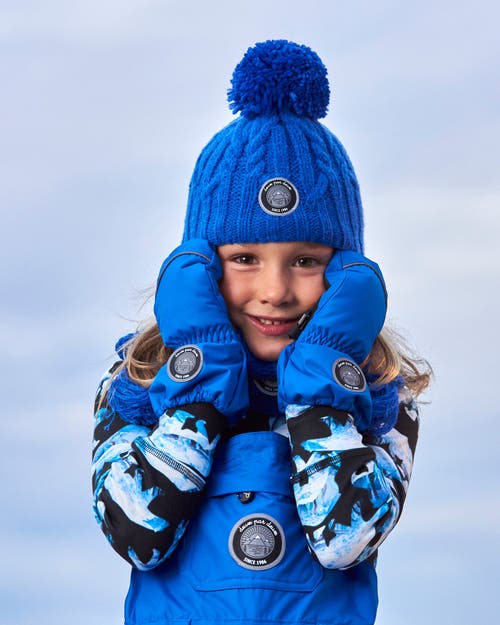 Shop Deux Par Deux Boy's Peruvian Knit Hat Royal Blue In Princess Blue