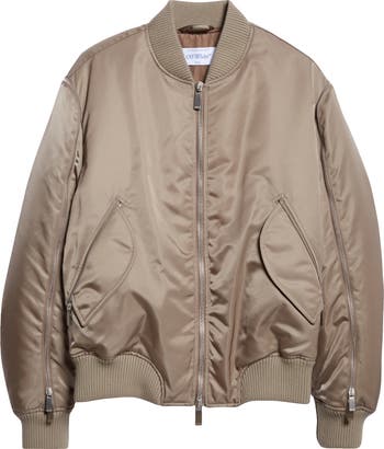 Bomber jacket with sales zipper on sleeve
