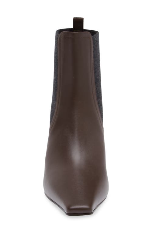 Brunello Cucinelli Kitten Heel Chelsea Boot In C8279 Testa Moro