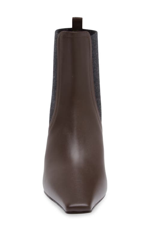 Shop Brunello Cucinelli Kitten Heel Chelsea Boot In C8279 Testa Moro