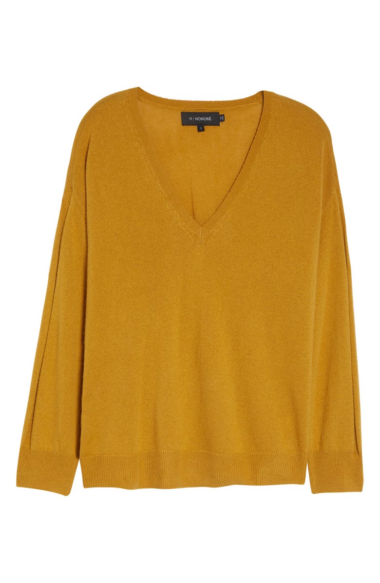 11 Honoré V-Neck Wool & Cashmere Sweater, Alternate, color,