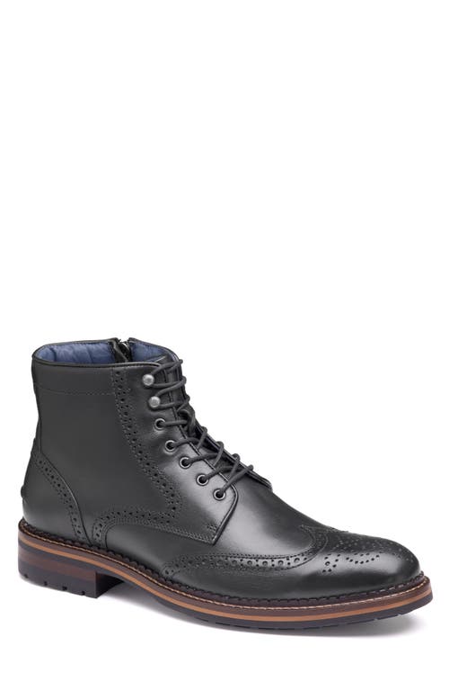 Johnston & Murphy XC Flex Connelly Wingtip Boot Black Full Grain at Nordstrom,