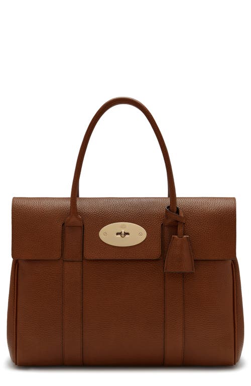 Mulberry Bayswater Grained Leather Satchel in Oak at Nordstrom