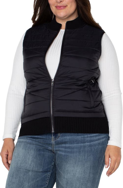 Shop Liverpool Puffer Vest In Black