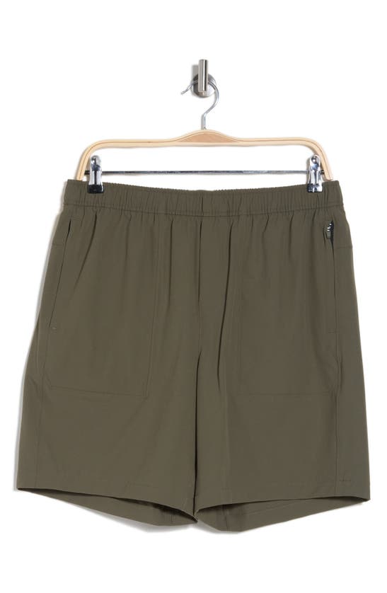 Shop Z By Zella 8-inch Valley Ripstop Shorts In Olive Night
