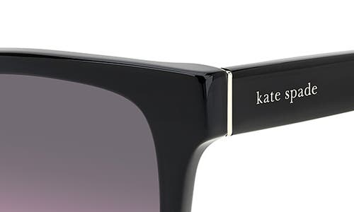 Shop Kate Spade New York Harlow Gs 55mm Gradient Polarized Square Sunglasses In Black/grey Shaded Pink