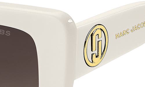 Shop Marc Jacobs 52mm Gradient Square Sunglasses In Ivory/brown Gradient