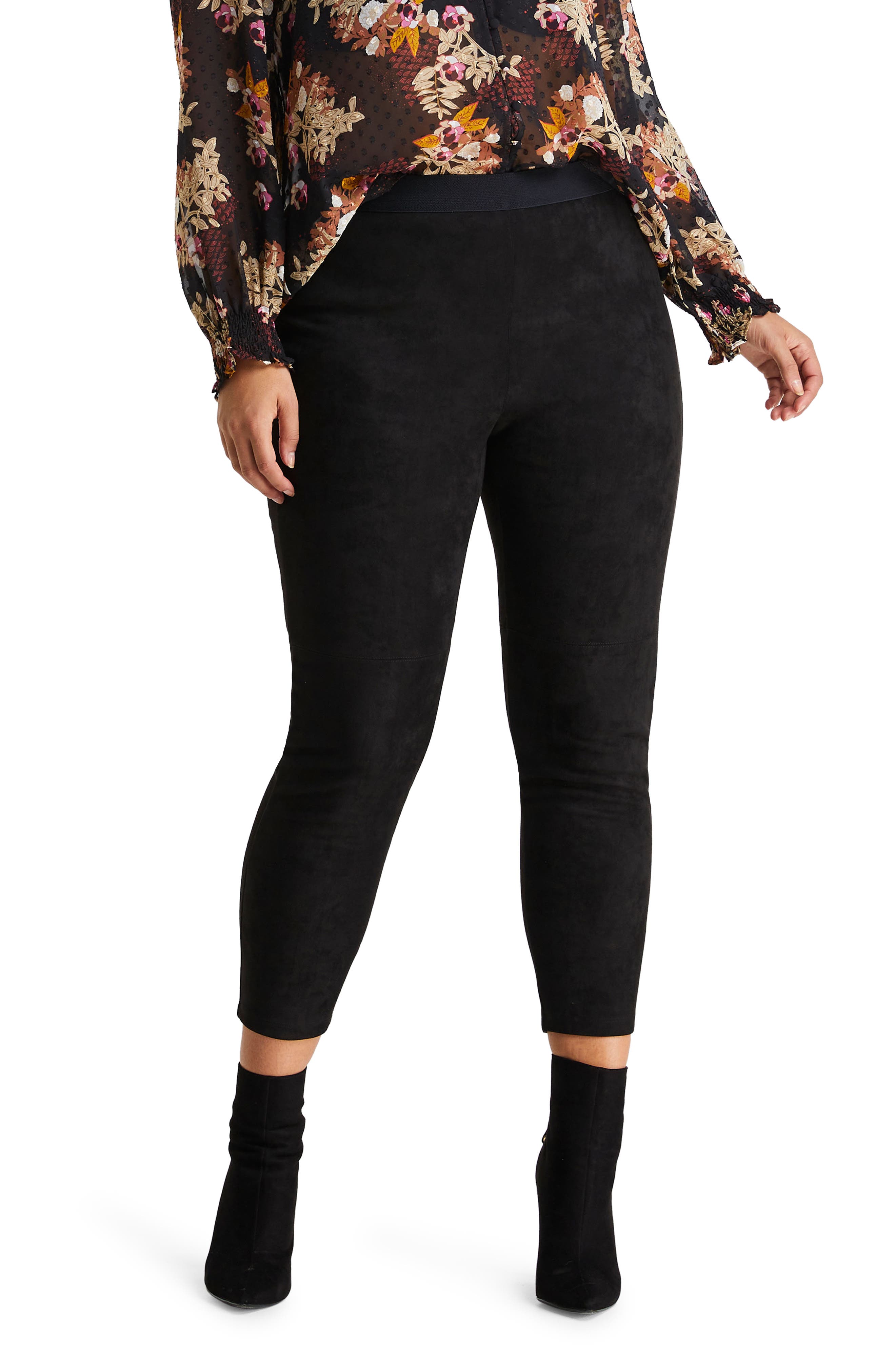 white leather pants plus size