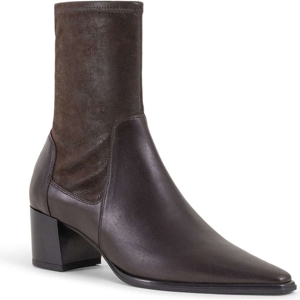 Vagabond Shoemakers Giselle Pointed Toe Bootie In Chocolate