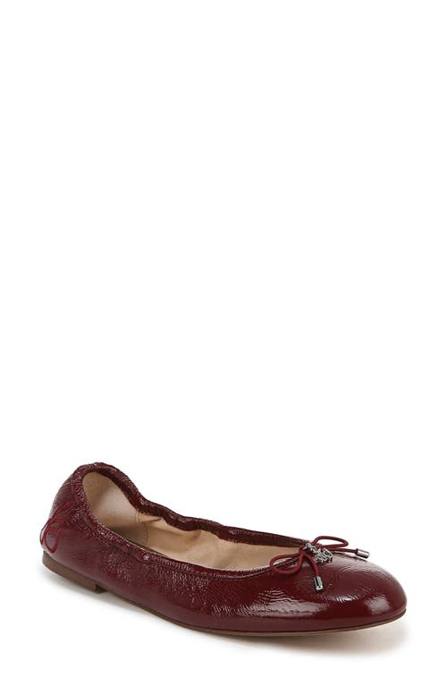 Shop Sam Edelman Felicia Ballet Flat In Cabernet Red