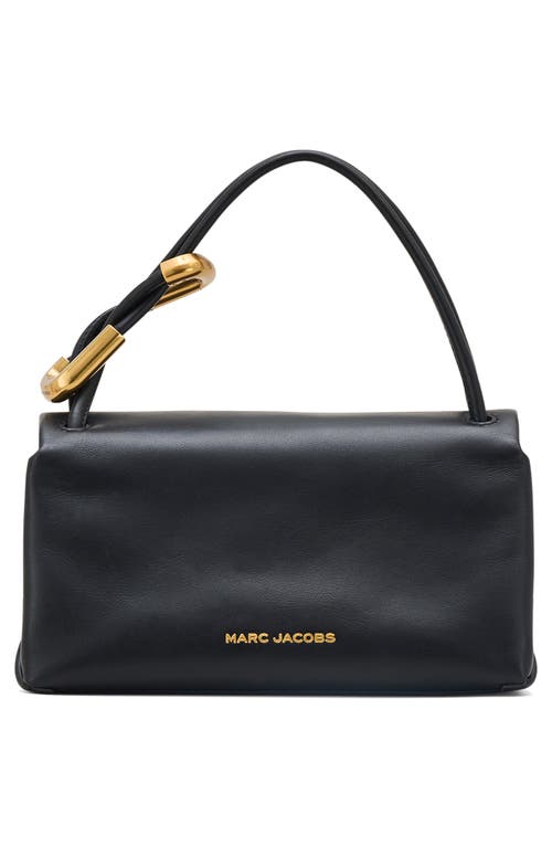 Marc Jacobs The Double Top Handle Leather Bag In Black