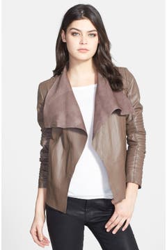 Trouvé Paneled Leather Jacket | Nordstrom