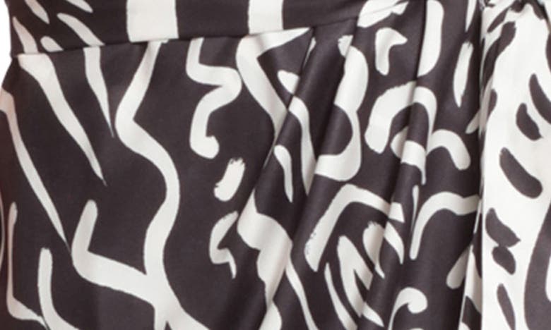 Shop Donna Morgan Sleeveless Midi Wrap Dress In Ivory/ Black