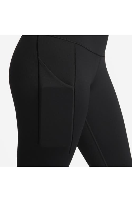 Shop Nike Universa Dri-fit Medium Support High Waist Leggings In Black/black