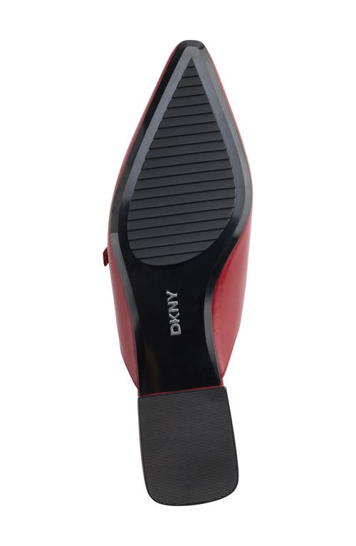 Dkny Cahana Mary Jane Pointed Toe Mule In Ruby Red