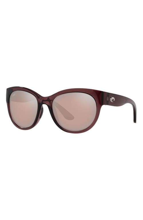 Costa Del Mar Coasta Del Mar Maya 55mm Polarized Cat Eye Sunglasses In Shiny Urchin/copper Polarized