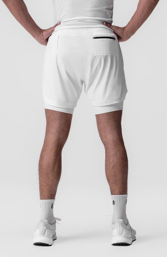 Shop Asrv Tetra-lite™ 5-inch 2-in-1 Lined Shorts In White Cyber/ White