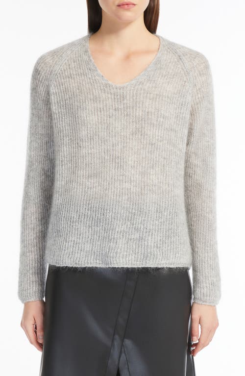 Shop Max Mara Leisure Fresis V-neck Sweater In Light Grey