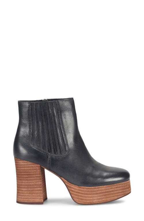 Kork-ease ® Platform Bootie In Black Fullgrain