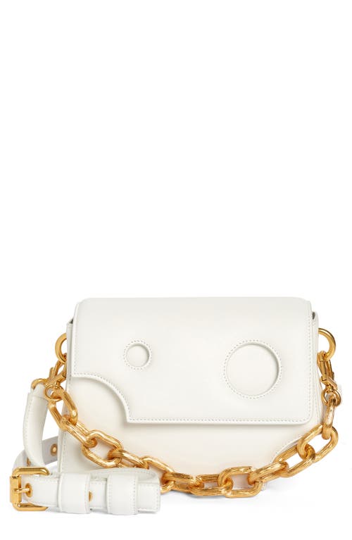 Off-White Burrow 24 Leather Shoulder Bag in White No Color at Nordstrom