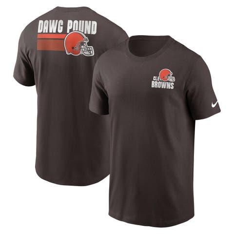 Men's Nike Brown Cleveland Browns Sideline Coach Chevron Lock Up Logo  V-Neck Performance T-Shirt