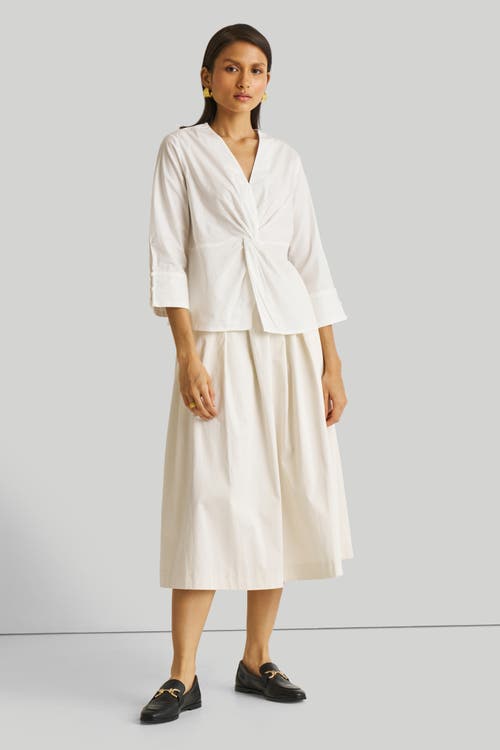 Reistor Front Twist Top In Coconut White