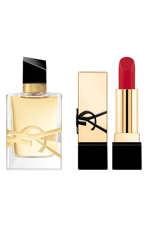 Saint Laurent Yves  2-piece Fragrance & Lipstick Gift Set (limited Edition) $51 Value In White