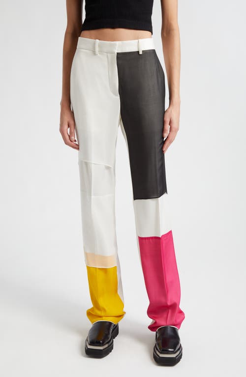 Helmut Lang Patchwork Pants Ivory at Nordstrom,