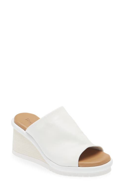 Mary Wedge Sandal in White