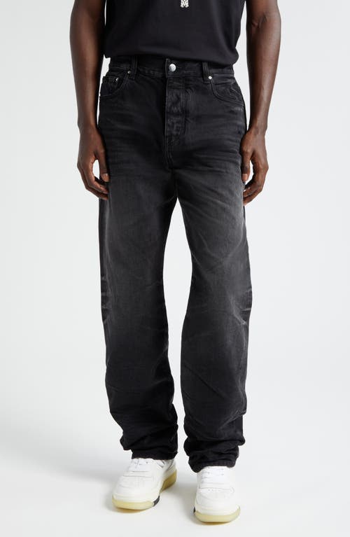 AMIRI Stack Straight Leg Jeans Faded Black at Nordstrom,