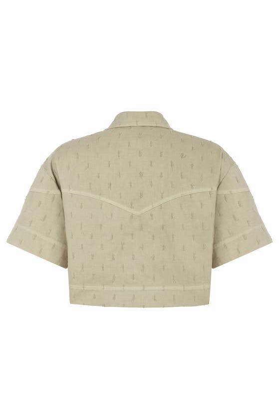 Shop Nocturne Accessory Designed Denim Jacket In Khaki