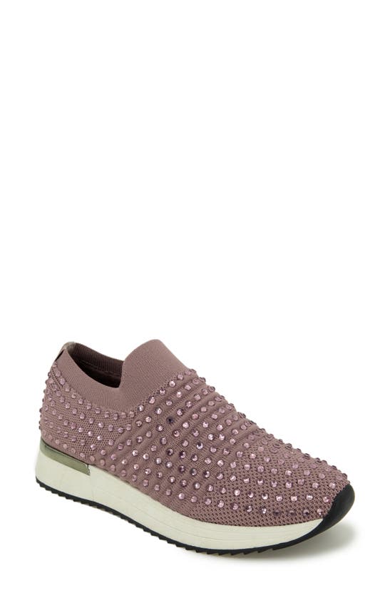 Reaction Kenneth Cole Cameron Embellished Jewel Platform Sneaker In Mauve