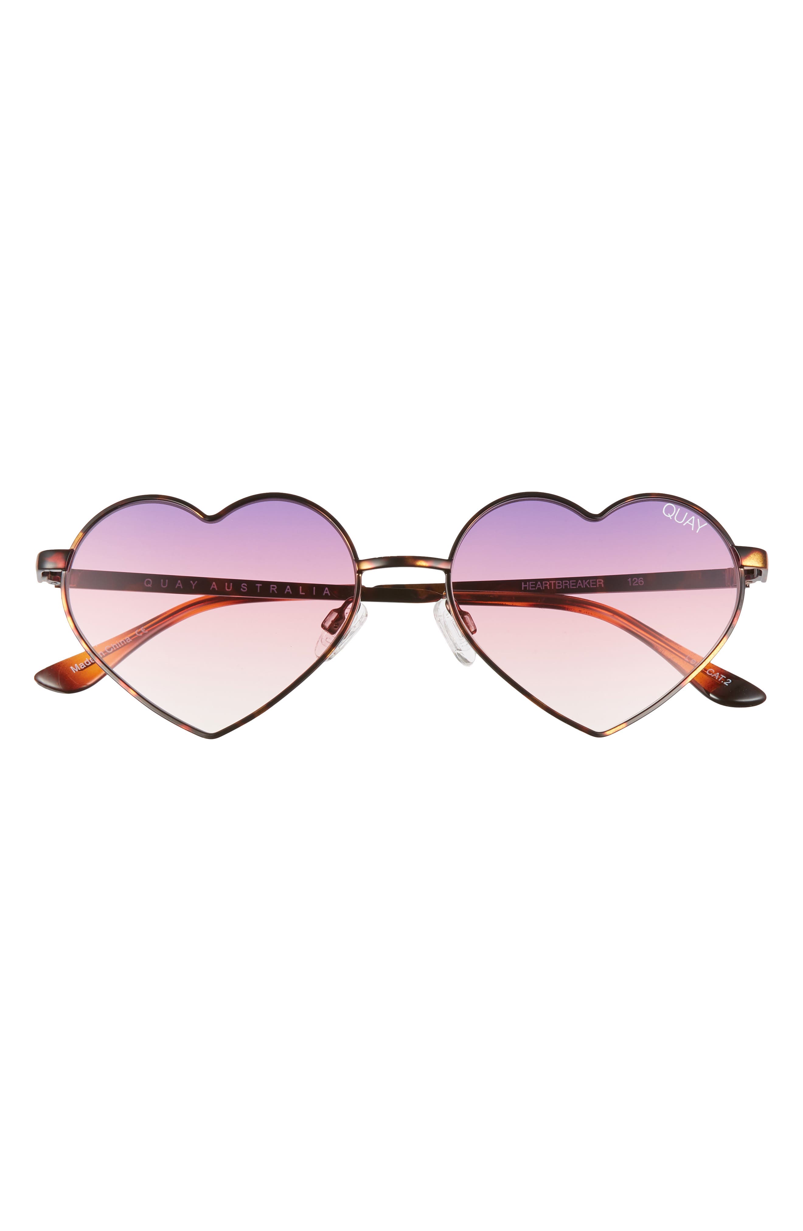 rose tinted heart shaped glasses