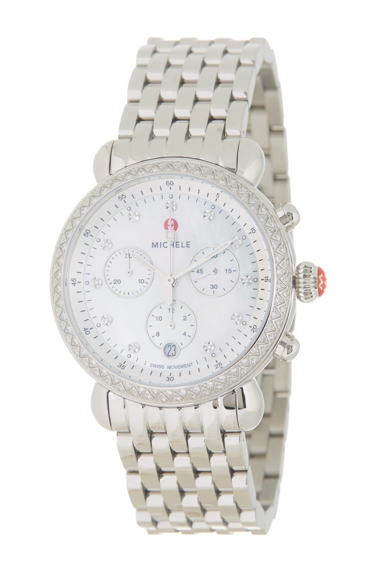 Michele Women's CSX Diamond Embellished Bracelet Watch, 37mm