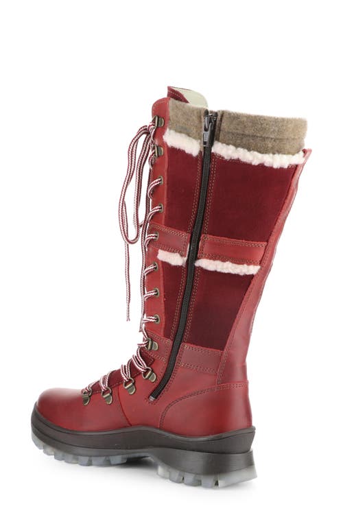 Shop Bos. & Co. Daws Waterproof Winter Boot In Red/sangria/beige Saddle