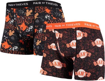 Pair of Thieves Men's Pair of Thieves Black San Francisco Giants Super Fit  2-Pack Boxer Briefs Set