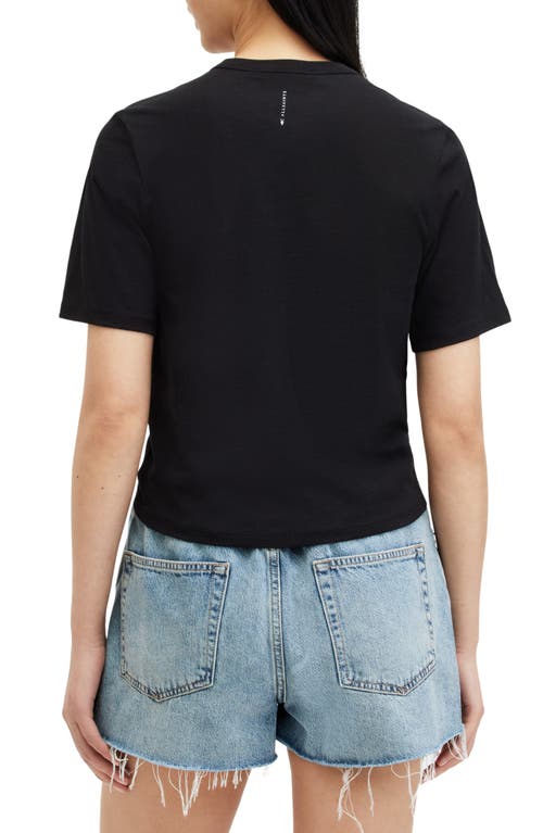 Shop Allsaints Gia Ruched T-shirt In Black