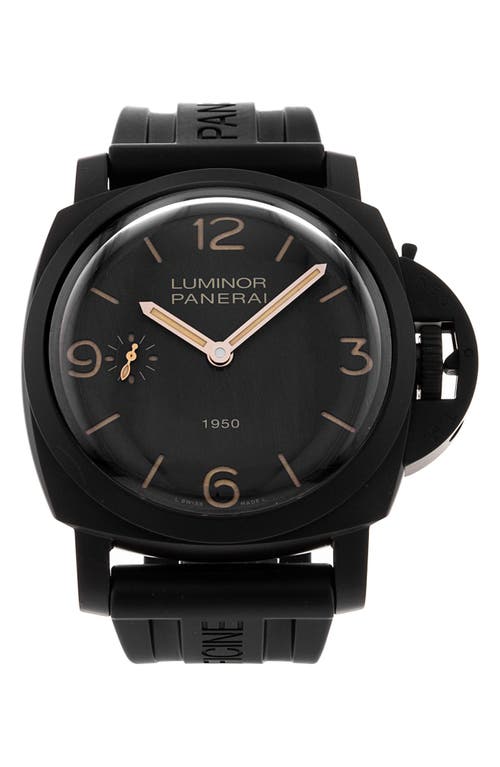 Watchfinder & Co. Panerai Preowned 2017 Luminor 1950 Rubber Strap Watch, 47mm in Black at Nordstrom