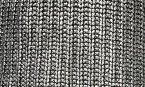Akris Punto Oversize Laminated Shaker Stitch Sweater In Black-gold