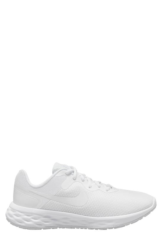 Nike Revolution 6 Running Shoe In White/ White-white