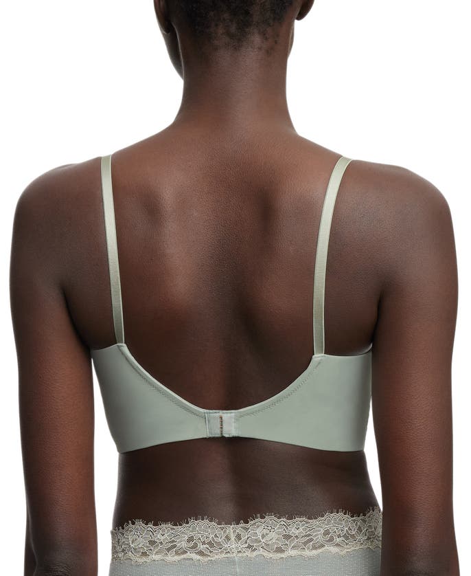 Shop Skarlett Blue Entice Longline Lightly Lined Bra In Frosted Jade/nylon