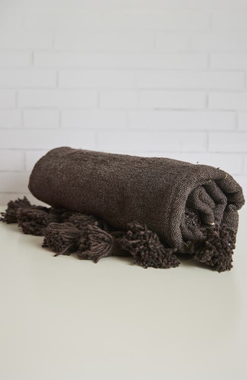 Verve Culture Moroccan Cotton Blanket In Brown
